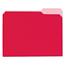 Universal Interior File Folders, 1/3-Cut Tabs: Assorted, Letter Size, 11-pt Stock, Red, 100/Box Thumbnail 1