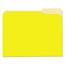 Universal Interior File Folders, 1/3-Cut Tabs: Assorted, Letter Size, 11-pt Stock, Yellow, 100/Box Thumbnail 1