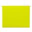 Universal Deluxe Bright Color Hanging File Folders, Letter Size, 1/5-Cut Tabs, Yellow, 25/Box Thumbnail 1