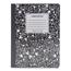 Universal Composition Book, Medium/College Rule, Black Marble Cover, 9.75 x 7.5, 100 Sheets Thumbnail 1
