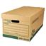 Universal Recycled Heavy-Duty Record Storage Box, Letter Files, Kraft/Green, 12/Carton Thumbnail 1