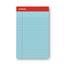 Universal Colored Perforated Writing Pads, Narrow Ruled, 5" x 8", Blue Paper, 50 Sheets/Pad, 12 Pads Thumbnail 1