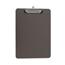 Universal Plastic Clipboard with Low Profile Clip, 0.5" Clip Capacity, Holds 8.5 x 11 Sheets, Translucent Black Thumbnail 1