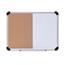 Universal Cork/Dry Erase Board, Melamine, 24 x 18, Black/Gray Aluminum/Plastic Frame Thumbnail 1