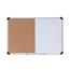 Universal Cork/Dry Erase Board, Melamine, 36 x 24, Black/Gray, Aluminum/Plastic Frame Thumbnail 1