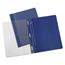 Universal Clear Front Report Covers with Fasteners, Three-Prong Fastener, 0.5" Capacity,  8.5 x 11, Clear/Dark Blue, 25/Box Thumbnail 1