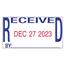 Trodat® Trodat Economy Stamp, Dater, Self-Inking, 1 5/8 x 1, Blue/Red Thumbnail 5