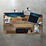 Vari® Electric Standing Desk, 60" x 30", Reclaimed Wood Thumbnail 3