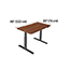 Vari® Electric Standing Desk, 48" x 30", Dark Wood Thumbnail 4