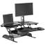 Vari® Cube Corner® 36 Height-Adjustable Standing Desk for Corner Spaces, Black Thumbnail 7