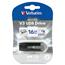Verbatim® Store 'n' Go V3 USB 3.0 Flash Drive, 16 GB, Black/Gray Thumbnail 1