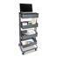 Vertiflex® Multi-Use Storage Cart/Stand-Up Workstation, 14 3/4w x 17d x 18 1/2-39d, Gray Thumbnail 1