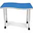 OFM Adapt Series Small Wave Student Table, 20"-28" Height Adjustable Desk with Casters, Blue Thumbnail 5