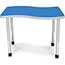 OFM Adapt Series Small Wave Student Table, 20"-28" Height Adjustable Desk with Casters, Blue Thumbnail 3