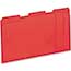W.B. Mason Co. File Folders, 1/3 Cut One-Ply Top Tab, Letter, Red/Light Red, 100/BX Thumbnail 1