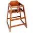 Winco® Walnut Wood High Chair, Assembled Thumbnail 1