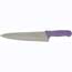 Winco® 10" Stainless Steel Stäl Cook's Knife with Purple Handle Thumbnail 1