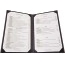 Winco® Two-Views Menu Cover for 8 1/2" x 14" Inserts, Black Thumbnail 1