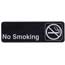 Winco® Information Sign, "No Smoking", 3" x 9", Black Thumbnail 1
