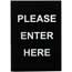 Winco® Stanchion  Sign, "Please Enter Here" Thumbnail 1