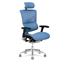 X-Chair X3 Elemax Cooling Heating and Massage Management Chair with Headrest, Blue Thumbnail 2