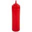 Winco® 16oz Squeeze Bottles, Wide Mouth, Red, 6pcs/pk Thumbnail 1