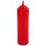 Winco® 32oz Squeeze Bottles, Wide Mouth, Red, 6pcs/pk Thumbnail 1