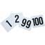 Winco® Table Numbers, 1-100, 4" x 3-3/4", Plastic Thumbnail 1