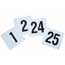 Winco® Table Numbers, 1-25, 4" x 3-3/4", Plastic Thumbnail 1