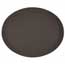 Winco® 22" x 27" Easy Hold Rubber Lined Tray, Brown, Oval Thumbnail 1