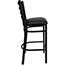 Flash Furniture HERCULES Series Black Ladder Back Metal Restaurant Barstool, Black Vinyl Seat Thumbnail 4