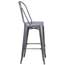 Flash Furniture Clear Coated Indoor Barstool with Back, 30" H Thumbnail 2