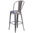 Flash Furniture Clear Coated Indoor Barstool with Back, 30" H Thumbnail 3