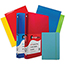 JAM Paper Back To School Assortments, 4 Folders, Two 0.75" Binders, 1 Journal, Blue Glossy Thumbnail 1