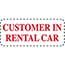 Auto Supplies Self Inking Stamp, CUST. IN RENTAL CAR, Red Ink, 3/4" x 2 3/8" Thumbnail 1