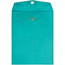 JAM Paper Open End Catalog Colored Envelopes with Clasp Closure, 10" x 13", Sea Blue Recycled, 100/BX Thumbnail 1